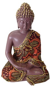 ESTATUA DECORATIVA BUDA EM RESINA 7X5X11.5CM LOTUS