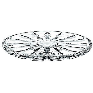 PRATO PARA BOLO OCEAN EM CRISTAL D32,5XA2,2CM