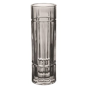 VASO SOLITARIO EM CRISTAL ECOLOGICO D6,5XA20,7CM COR FUME