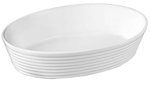 TRAVESSA OVAL EM PORCELANA 25X35.5X7CM