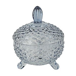 POTICHE DECORATIVO CONCHIGLIA CRISTAL ECOLOGIC 10X12X10 AZUL