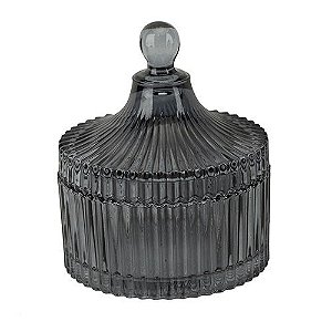 POTICHE CIRCUS CRISTAL ECOLOGICO D10XA12CM COR AZUL ESCURO