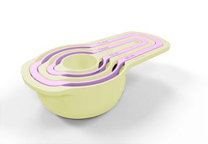 JOGO DE 5 COLHERES MEDIDORAS EM PLASTICO