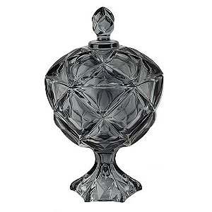 POTICHE BRUXELAS PE CRISTAL ECOLOGICO 17X27X17 AZUL ESCURO
