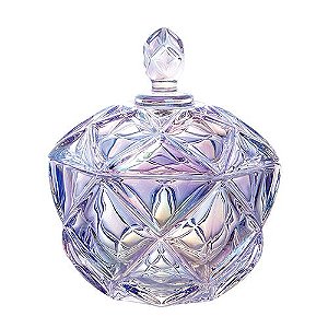 POTICHE BRUXELAS EM CRISTAL D11XA12,5CM COR FURTA COR