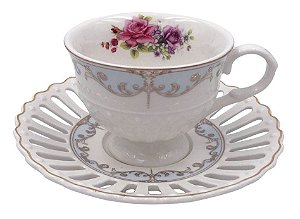 JG 12 PECAS MON CHERI PARA CAFE EM PORCELANA 80ML