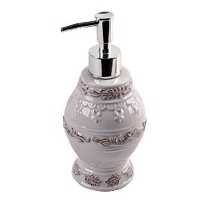 PORTA SABONETE GABINETTO CERAMICA 8,9X18,9 320ML COR CINZA