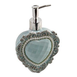 PORTA SABONETE GABINETTO CERAMICA 12X6X19 400ML AZUL