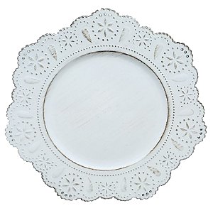 SOUSPLAT FLORESTA EM PLASTICO D33CM COR OFF WHITE