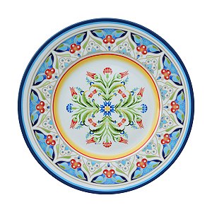 PRATO SOBREMESA TUNISIA EM PORCELANA D22,5CM