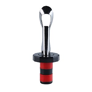 BICO DOSADOR PARA VINHO EM ACO INOX E BORRACHA D3,3XA9,8CM