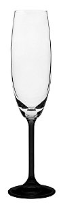 JOGO DE 6 TACAS PARA CHAMPANHE GASTRO EM CRISTAL ECOLOGICO 220ML A24CM BLACK FOOT