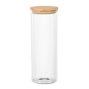 PORTA MANTIMENTO VIDRO BOROSSILICATO TAMPA BAMBU 1,8L 10X27