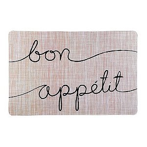 LUGAR AMERICANO PLASTICO BON APPETIT L43,5XP28,5CM COR CINZA
