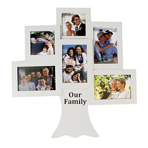 MURAL DE FOTOS EM MDF PARA 6 FOTOS EM FORMATO DE ÁRVORE