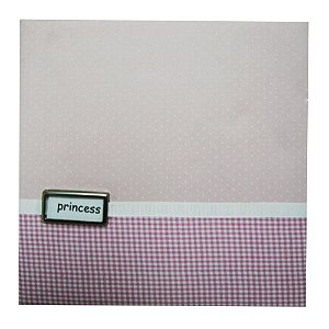 MURAL DE TECIDO ROSA 20X20CM PRINCESS