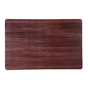 LUGAR AMERICANO EM PLASTICO MADEIRA L43,5XP28,5CM COR MARROM