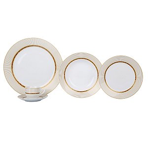 APARELHO JANTAR 30 PECAS ELDORADO EM PORCELANA SUPER WHITE