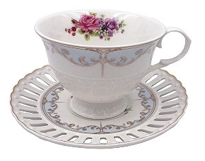 JG 12 PECAS MON CHERI PARA CHA EM PORCELANA 220ML