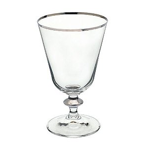 JG 6 TACAS AGUA BELLA PLATINUM CRISTAL ECOLOGICO 350ML 15CM