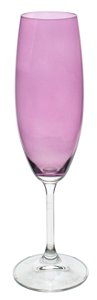 JG 6 TAÇAS CHAMPANHE ANNA ROXO CRISTAL ECOLÓGICO 220ML