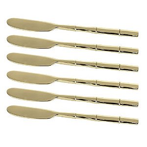 JG 6 ESPATULAS STEEL WOOD ACO INOX CABO BAMBU E CX PRETA
