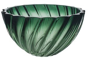 CENTRO DE MESA SCALLOP EM CRISTAL ECOLÓGICO 28CM VERDE