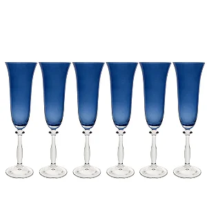 JG DE 6 TAÇAS CHAMPANHE ANGELA EM CRISTAL ECOLÓGICO 190ML