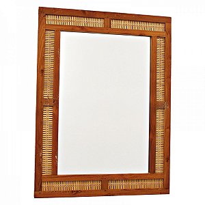 MOLDURA DE MADEIRA E BAMBU- RETANGULAR