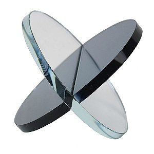 PEÇA DECORATIVA EM CRISTAL TRANSPARENTE