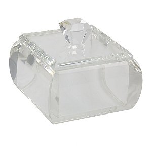 PORTA JOIAS EM CRISTAL TRANSPARENTE
