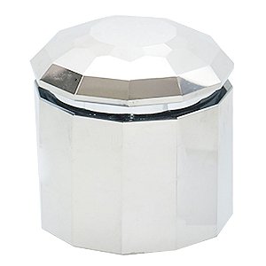 PORTA JÓIAS DE CRISTAL PRATA 10CM X 10CM X 10,7CM