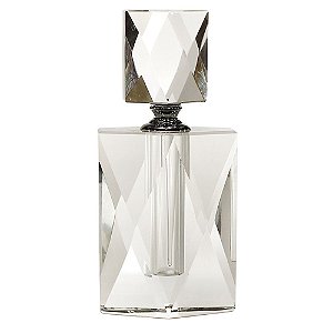 PERFUMEIRO DE CRISTAL 6CM X 4CM X 13,5CM