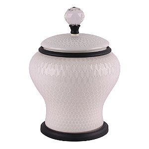 POTE DECORATIVO DE VIDRO 19,5CM X 19,5CM X 27CM