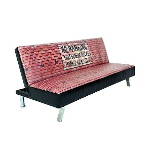 SOFA CAMA MADEIRA/PVC LOFT BRICK WALL 180 X 80 X 82 CM