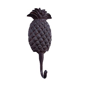 CABIDEIRO EM METAL COM 1 GANCHO ABACAXI 9,5CM X 5CM X 24CM