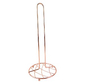 PORTA PAPEL TOALHA DE METAL COBRE 14CM X 32CM