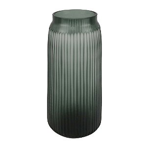 VASO EM VIDRO VERDE D18CM X 36CM