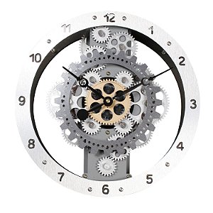 RELOGIO PARA PAREDE DE METAL  ENGRENAGEM 31CM X 11,5CM