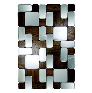 ESPELHOS C/ MOSAICOS DE MADEIRA SUCUPIRA DESIGN ANOS 60