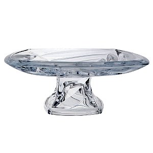 PRATO PARA BOLO FACET COM PE EM CRISTAL ECOLOGICO L39,6XP39,6XA11,3CM