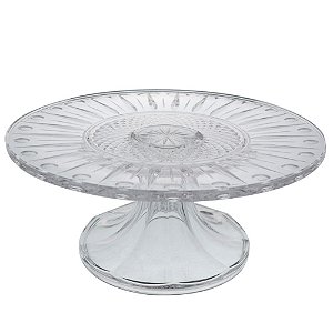 PRATO PARA BOLO WINDSOR DE CRISTAL DE CHUMBO COM PE D30,5XA14,5CM