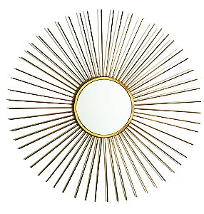 ESPELHO DOURADO EM METAL