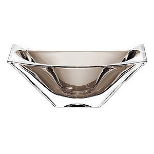 CENTRO DE MESA OKINAWA EM CRISTAL ECOLOGICO L27XP18XA14CM COR FUME