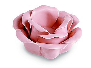 PORTA-VELAS ROSA EM CERÂMICA