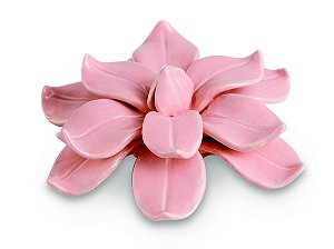 FLOR ROSA EM CERÂMICA