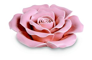 FLOR ROSA EM CERÂMICA