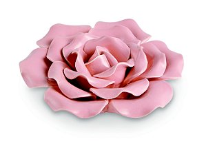 FLOR ROSA EM CERÂMICA