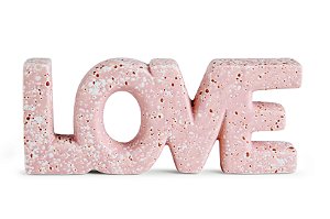 LOVE ROSA EM CERÂMICA