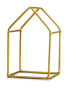 KIT CASA DOURADA EM METAL - 3 PCS